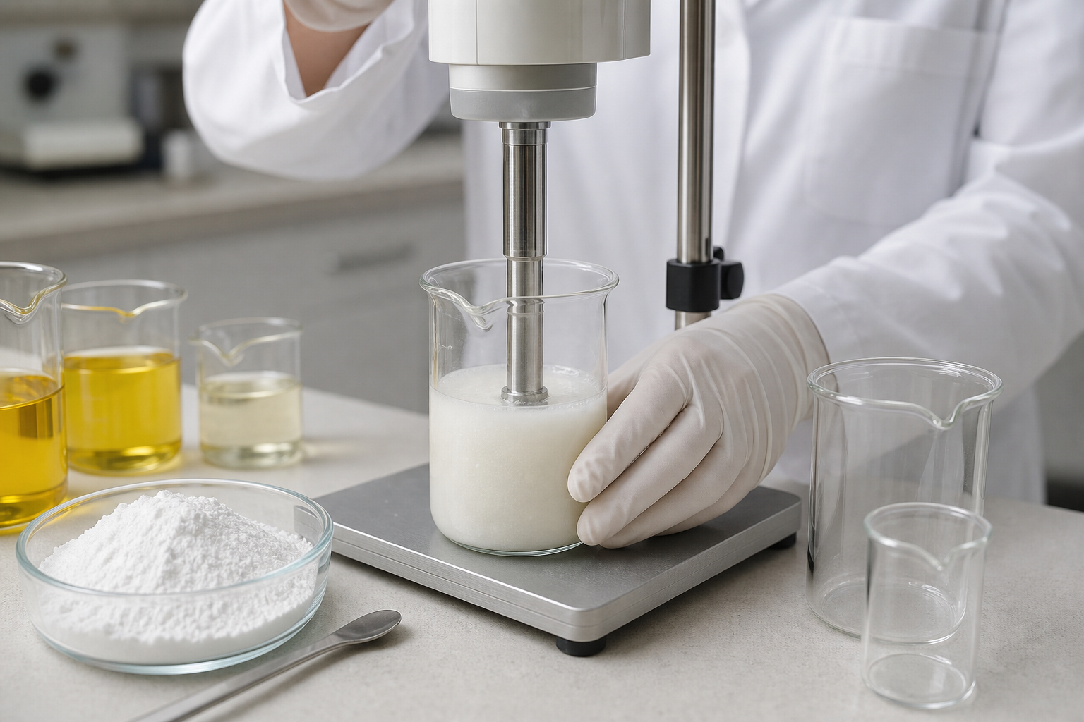 Sunscreen pigment dispersion test with cosmetic raw materials